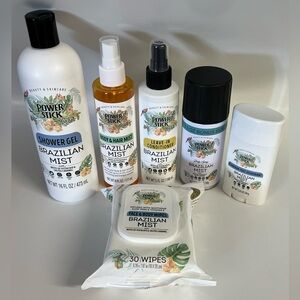 New Lot of 6 Power Stick Brazilian Mist Scented Skincare Set